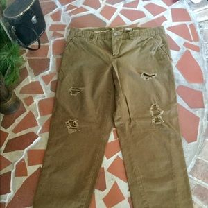 Gap “broken in” distressed khakis!
